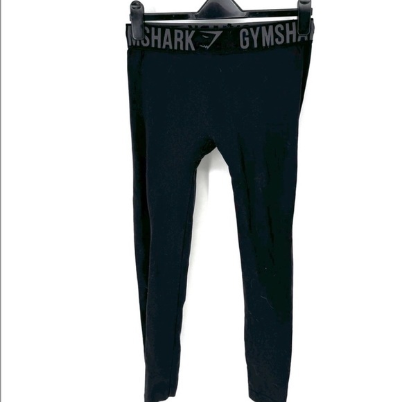 Gymshark Pants - Gymshark black logo monogram waist women’s yoga active yoga Leggings
